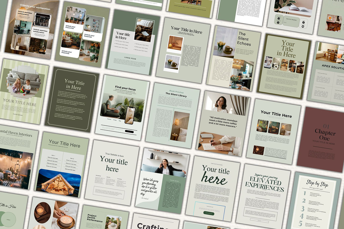 100 Page EBOOK TEMPLATE CANVA, a Templates & Theme by iloveTemplate (Photo 5 of 6)