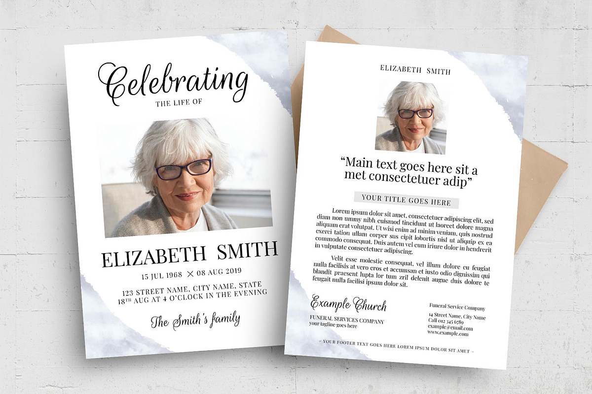 Memorial Service Flyer Template, a Flyer Template by BrandPacks (Photo 1 of 6)
