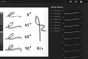 Procreate Calligraphic Brushes [iv], a Brush Add-On by 103cia (Thumbnail 1 of 4)