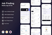 Job Finding Mobile App UI Kit, an UI Kit Template by Betush (Thumbnail 2 of 3)