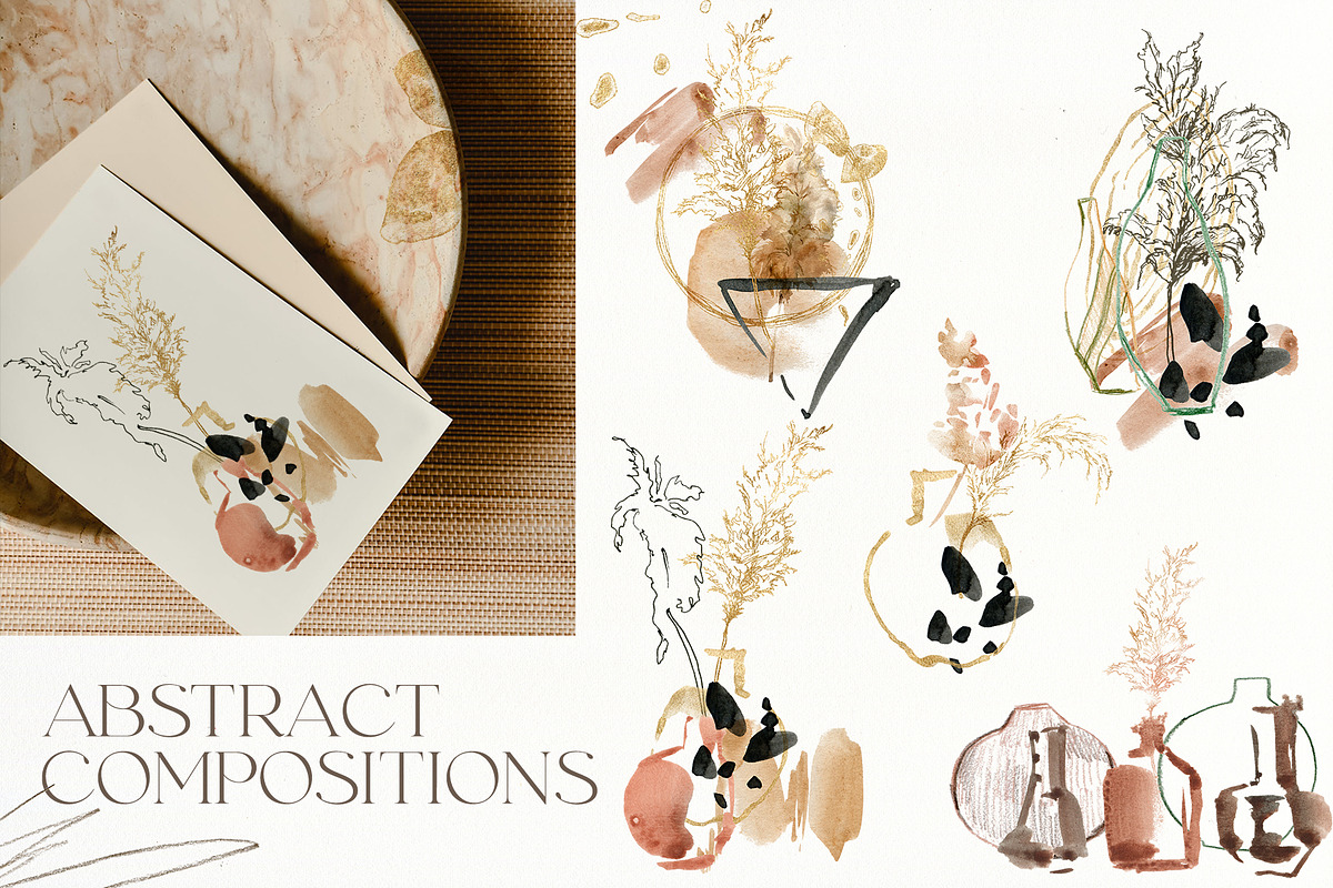 Pampas grass watercolor flowers boho, a Decorative Illustration by Yuliya Derbisheva (Photo 9 of 12)