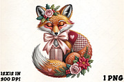 Faux Embroidery Christmas Fox with G, an Illustration by CrexoraLab (Thumbnail 3 of 6)