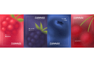 Creative summer gradient cards, an Illustration by Andrey Yaroslavtsev