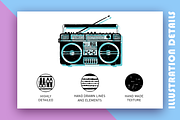 Back to the 90's. 15 Hand Drawn Pics, a Texture Illustration by Cosmic Store (Thumbnail 3 of 8)