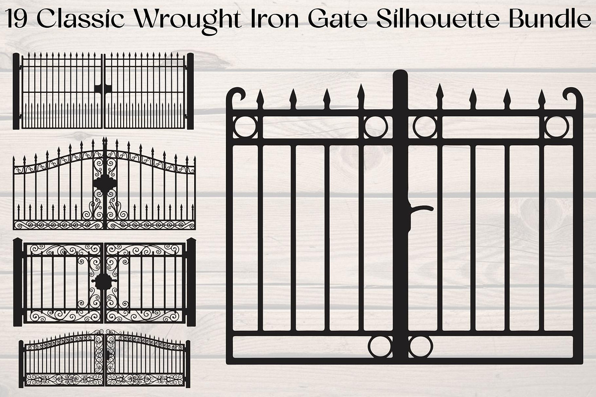 Classic Wrought Iron Gate Silhouette, an Object Graphic by Designer_Momina (Photo 1 of 9)