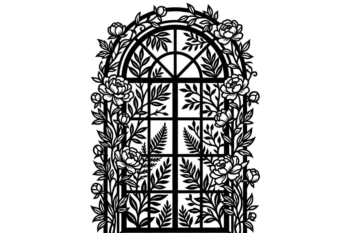 50 Floral French Window Ornament, a Decorative Illustration by Amazin_art (Photo 4 of 35)