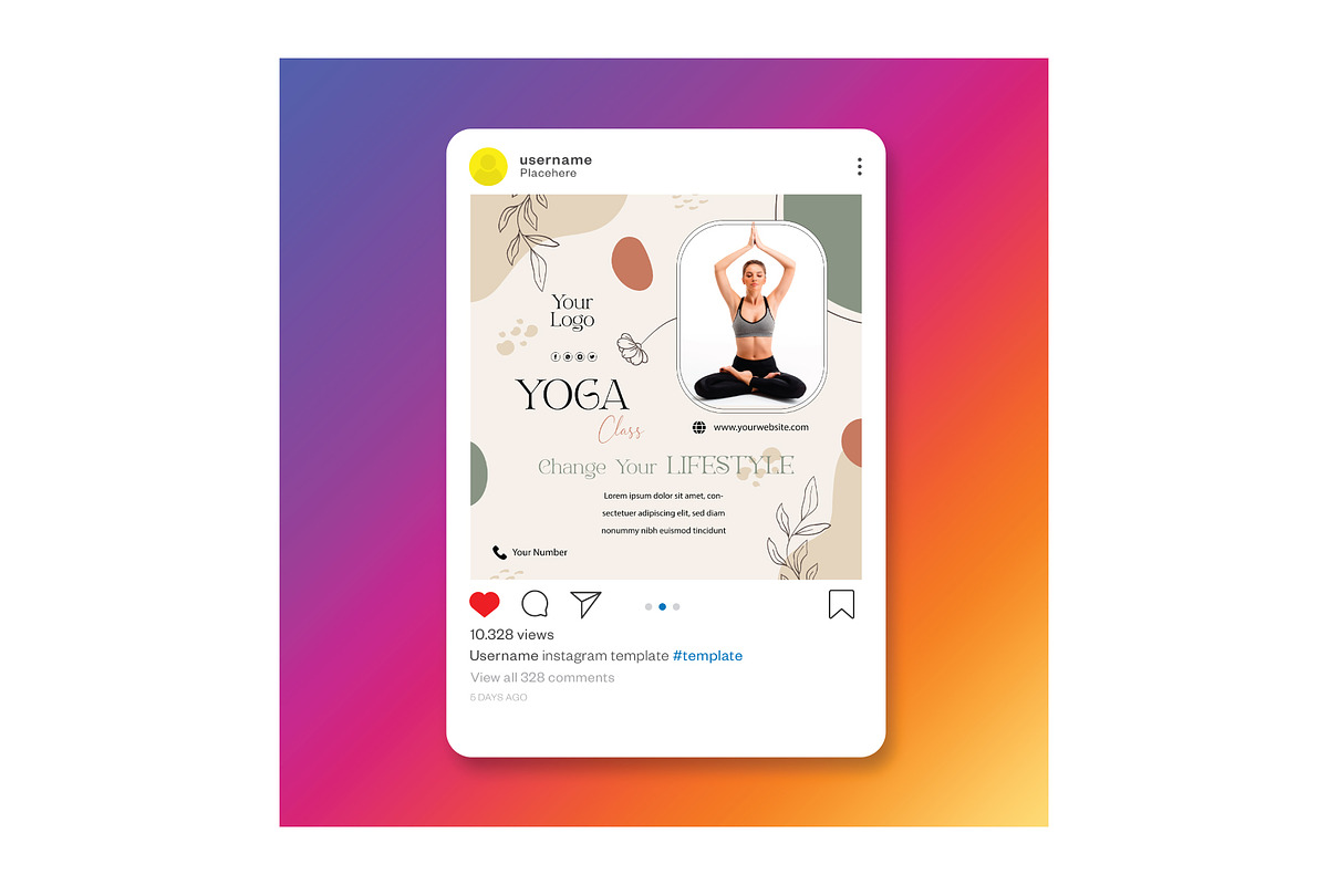 Elegant Yoga Flyer Design, a Flyer Template by YUDesignStore (Photo 5 of 6)