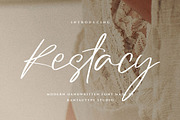 Restacy Modern Handwritten Font, a Handwritten Font by RantautypeStudio (Thumbnail 1 of 19)