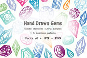 Gems Hand Drawn Vector Set, a Graphic by KsanasK.Art (Thumbnail 1 of 2)
