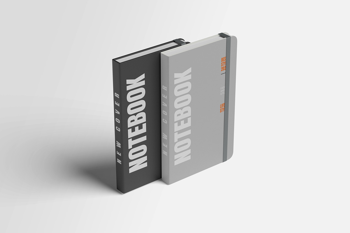 Notebook Mockup, a Books & Magazine Mockup by Getdesign (Photo 3 of 5)