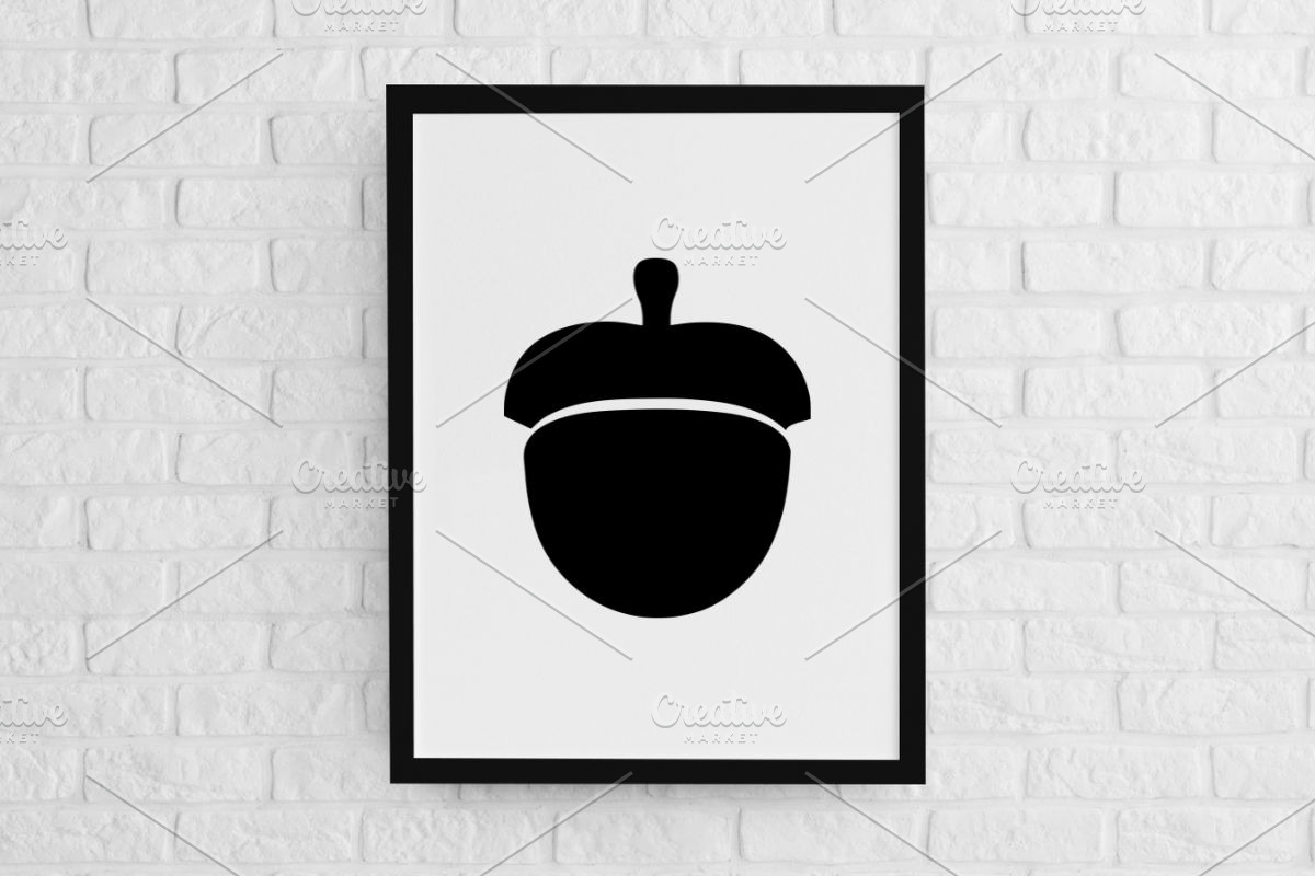 Acorns Silhouette SVG, a Food Illustration by newminddesign (Photo 2 of 3)