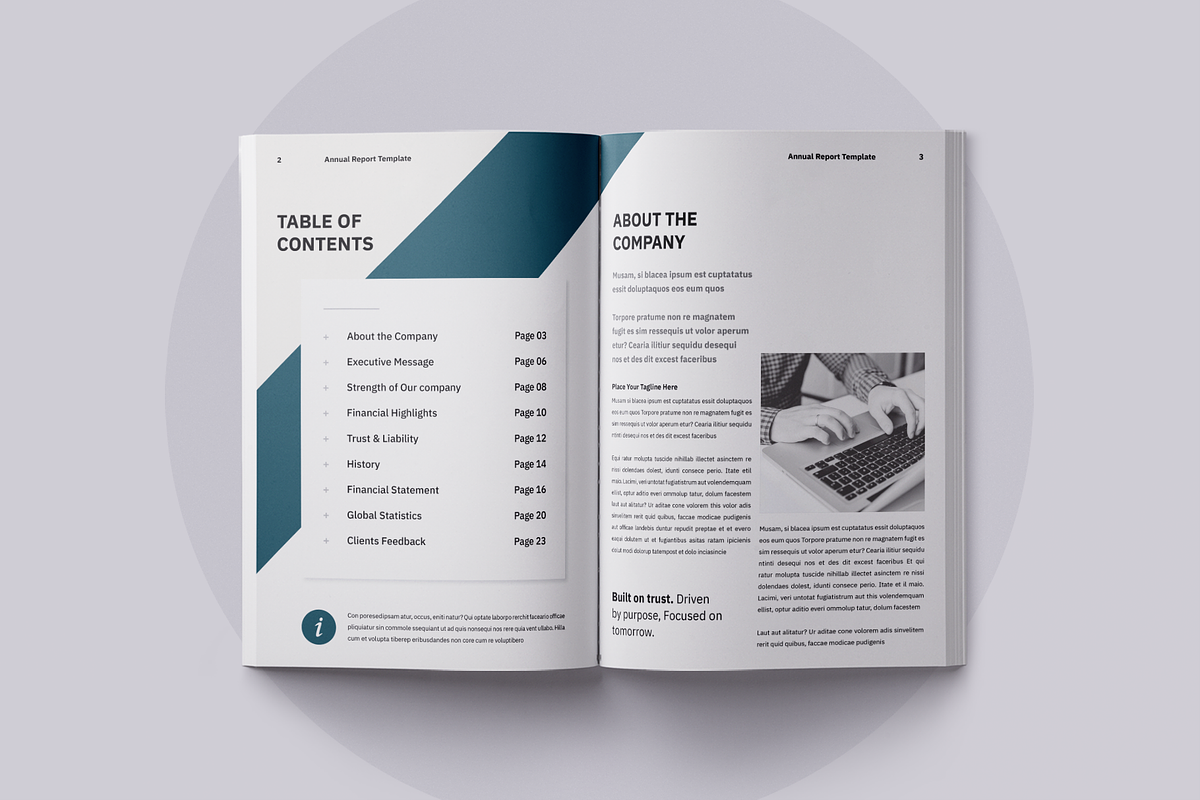 Annual Report Template | Canva, a Brochure Template by ArtisticLand (Photo 4 of 11)