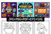 Spooky Art Bold and Easy Coloring, a Seasonal Illustration by Coco Bloom (Thumbnail 2 of 3)