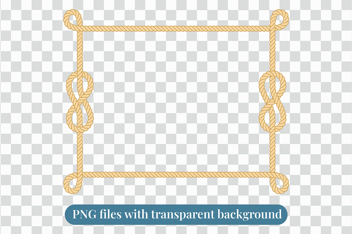 Rope Frame Label SVG PNG Bundle, a Decorative Illustration by Kusumaillustration (Photo 4 of 15)
