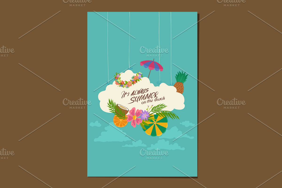Tropical Beach Freehand Drawings, a Decorative Illustration by Adiemus (Photo 5 of 7)