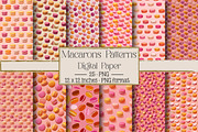 Pink & Orange Macarons Patterns, an Illustration by DreamPrint404 (Thumbnail 1 of 5)