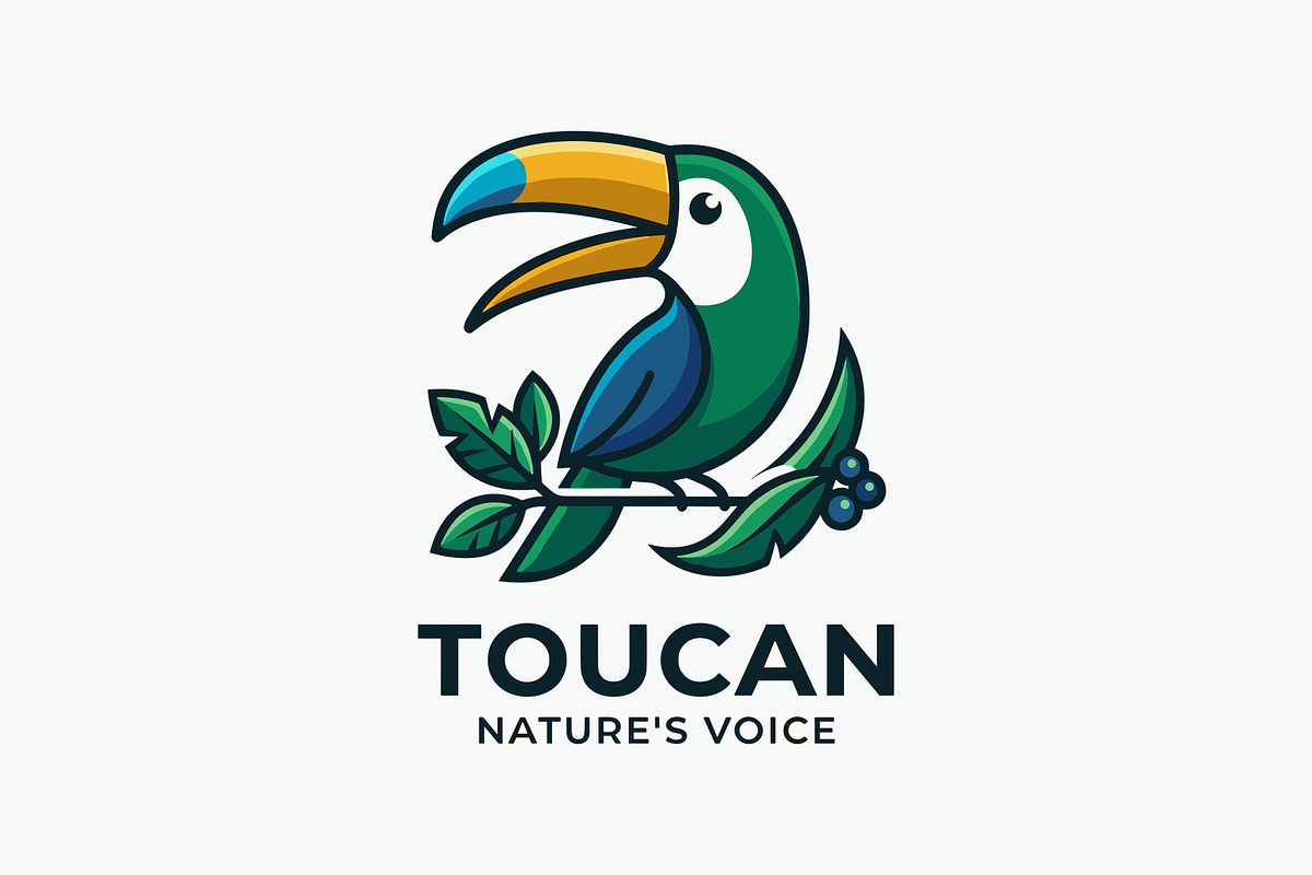 Toucan Mascot Cartoon Logo, an Animal Illustration by Cekal_std (Photo 2 of 3)