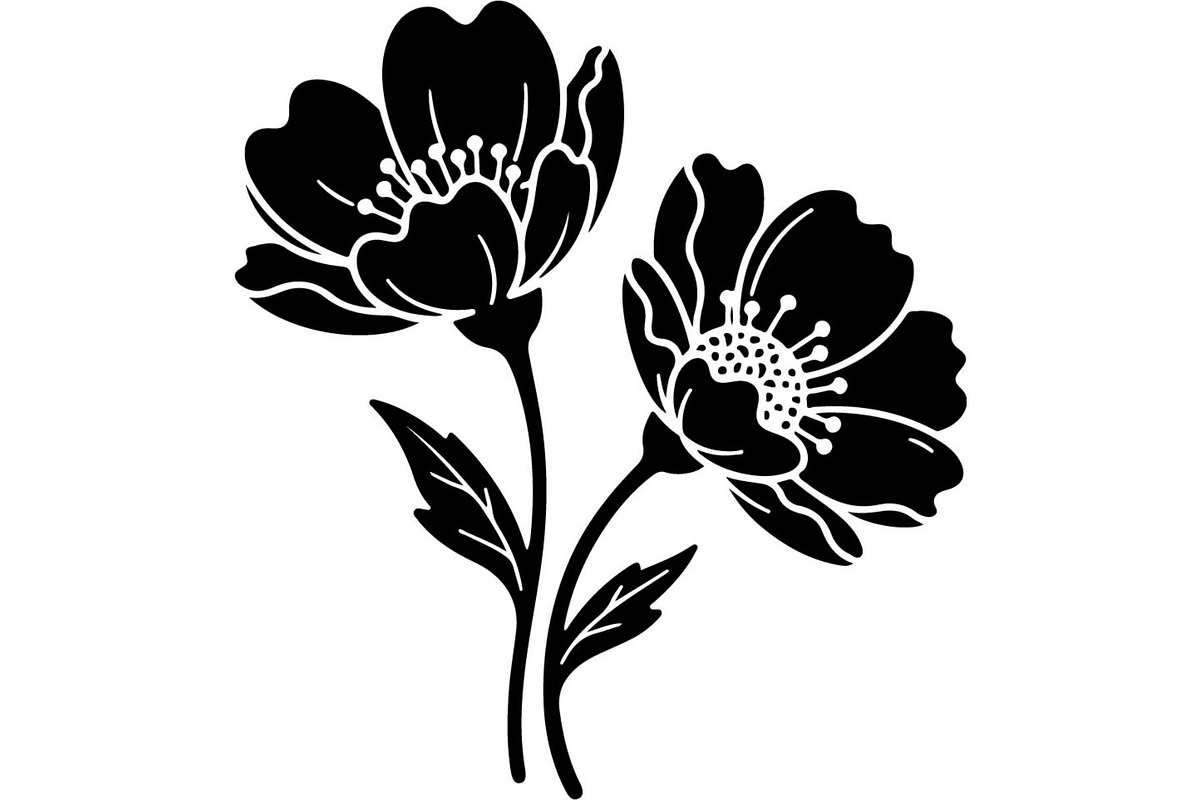 Simple Wildflower Silhouette, an Object Graphic by Designer_Momina (Photo 10 of 15)
