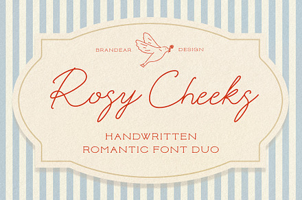 Rosy Cheeks | Romantic font duo, a Handwritten Font by Brandear Design