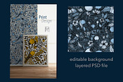 Endless Garden Yellow & Blue Pattern, a Pattern Graphic by Marta & Livonka (Thumbnail 13 of 14)