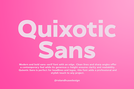 Quixotic Sans Bold Display Typeface
