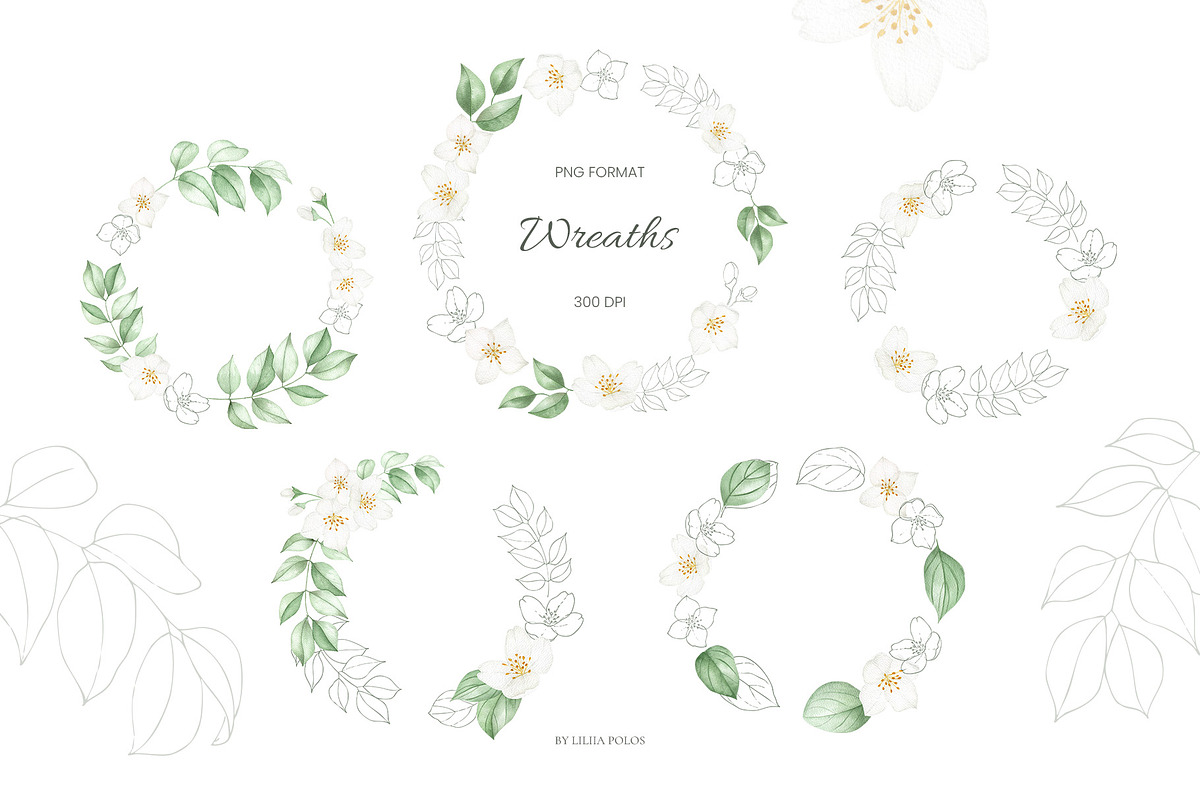 The Jasmine Garden. Watercolors, a Decorative Illustration by Liliia Polos Illustration (Photo 5 of 10)