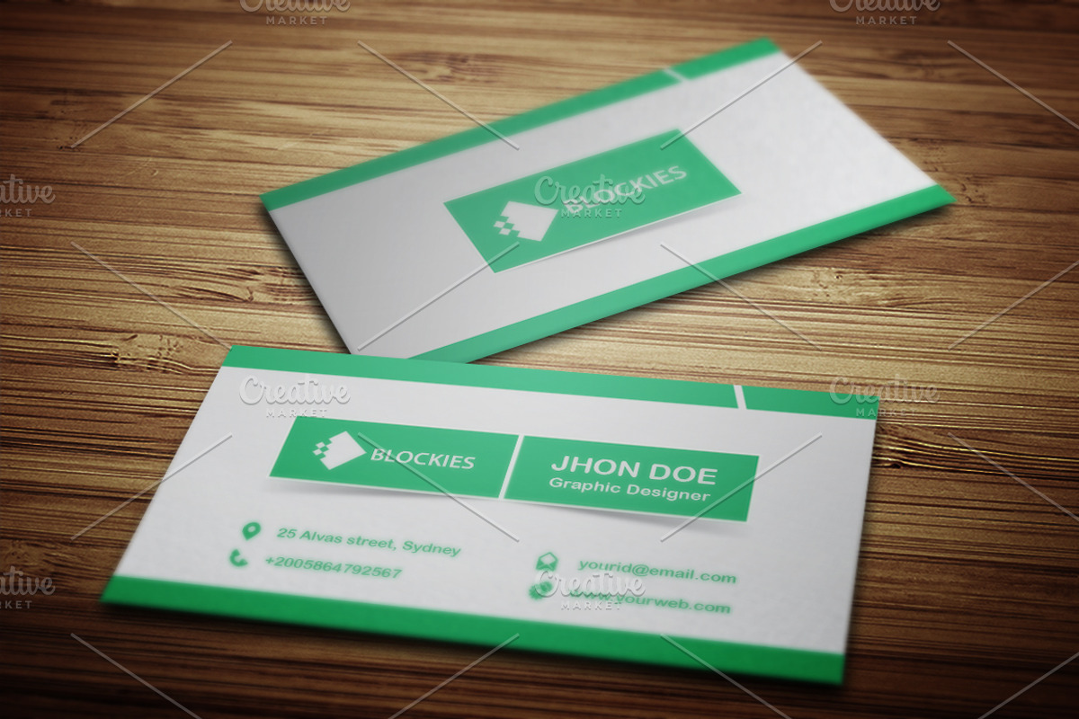 Simple & Clean Business Card, a Business Card Template by Pentaclay (Photo 2 of 5)