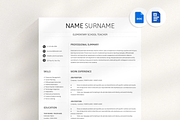 Teacher Resume Template Word Google, a Resume Template by OkiDocs Resume Templates (Thumbnail 1 of 10)