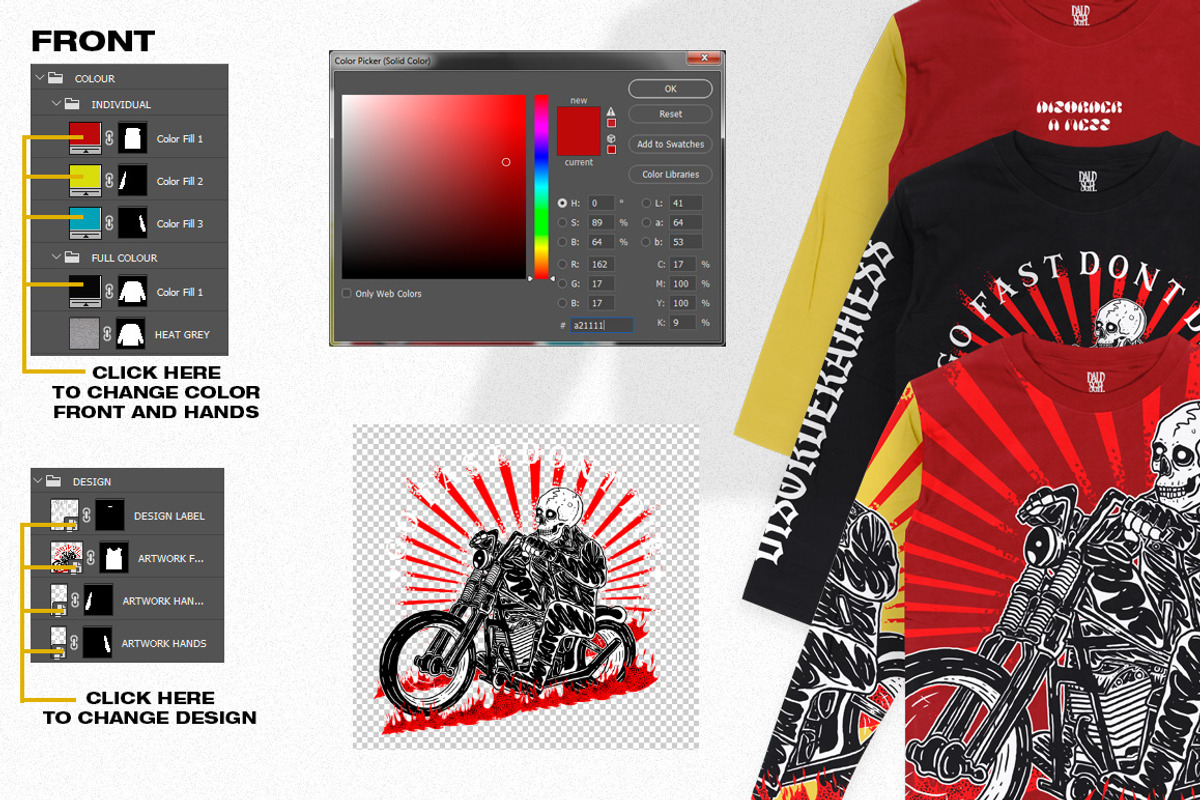 LONG SLEEVE REALISTIC TEE-MOCKUP, a Shirt Mockup by DaldSgh (Photo 5 of 7)