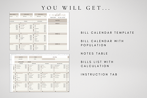 Bill Tracker Google Sheets Template