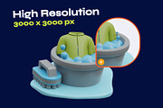Cleaning & Housekeeping 3D Icon Set, an Environmental 3D Model by orenjidesign (Thumbnail 3 of 8)