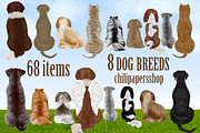 Dog Breeds Clipart,Dogs clip art,Pet, an Illustration by chilipapers (Thumbnail 1 of 4)