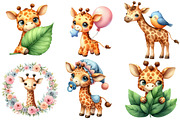 Cute Giraffe Sublimation Clipart, an Illustration by Designworld (Thumbnail 3 of 6)