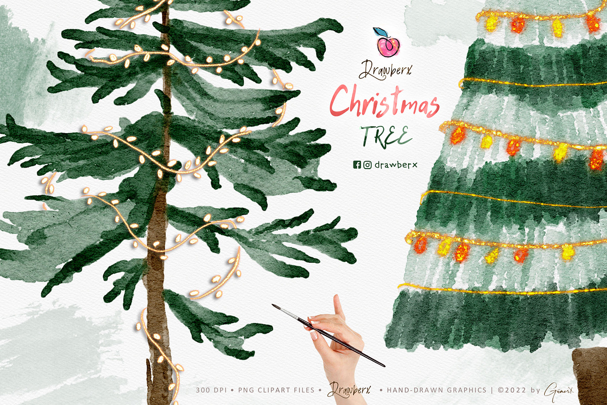 Christmas Tree illustration, png 143, an Illustration by Drawberx (Photo 5 of 9)