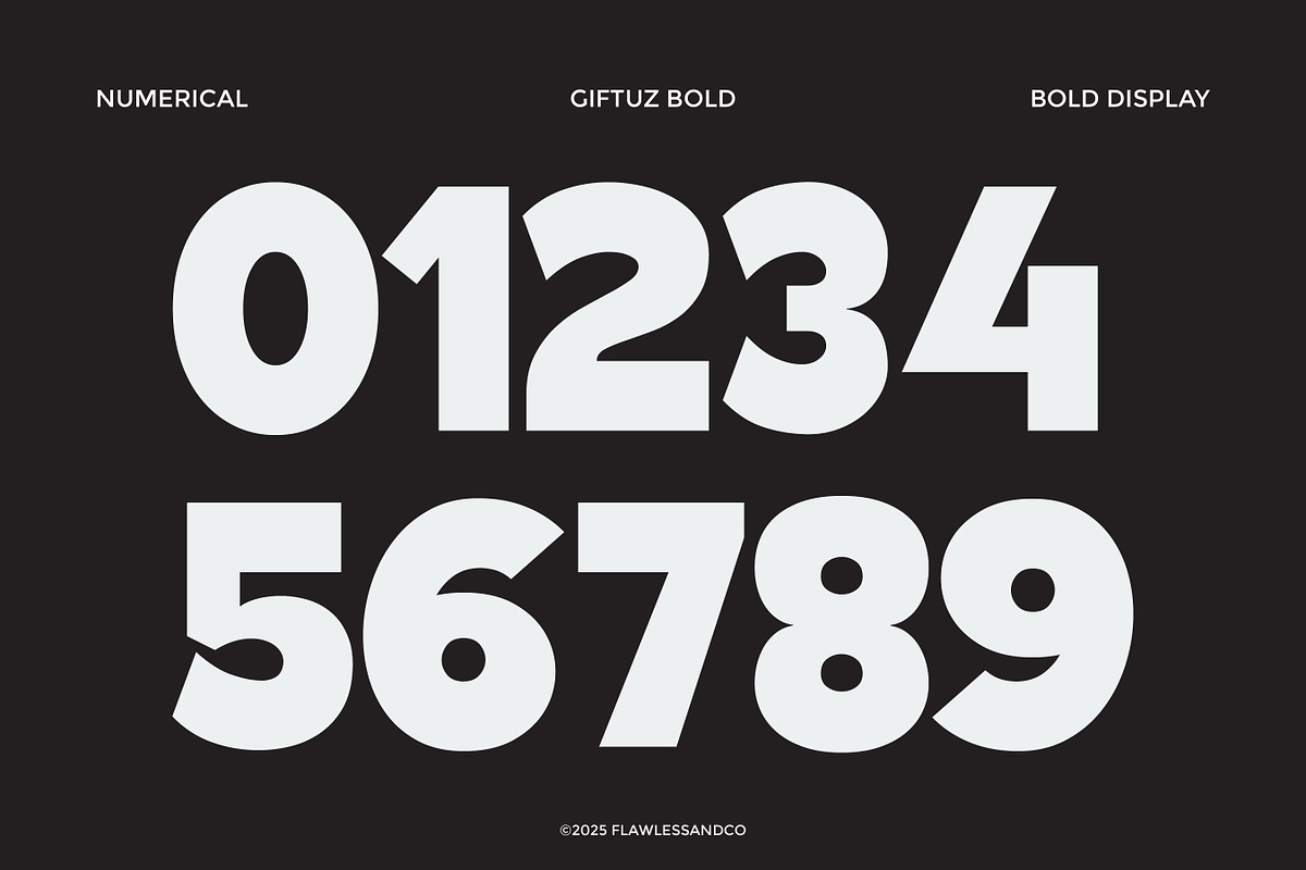 Giftuz - Bold Sans Serif Font, a Sans Serif Font by Flawless And Co (Photo 10 of 10)