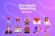 Romantic Wedding 3D Icons, an Object 3D Model by Rakata Studio (Thumbnail 7 of 7)