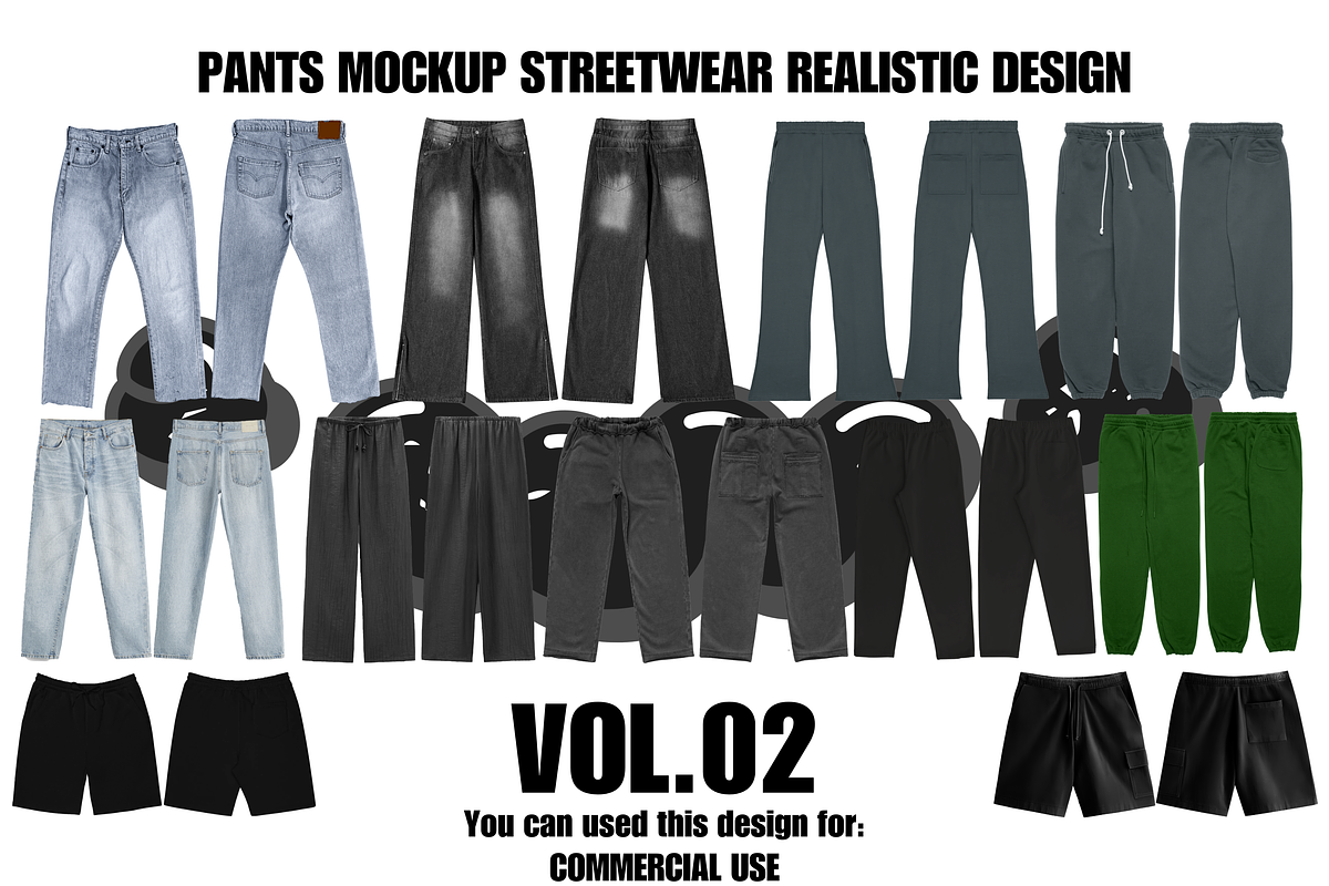 Pants Mockup Streetwear, a Bottom Mockup by NYCTHOPILIA STUDIO (Photo 1 of 8)