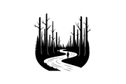 Nature Landscape Silhouette Vector B, an Illustration by Designer_Momina (Thumbnail 24 of 51)