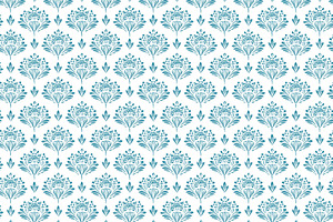 Blue floral damask seamless pattern creating a repeating vintage, a Pattern Graphic by Studio ANNA