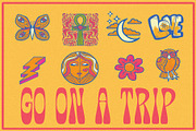 Psychedelic Mind Clipart Set, a Decorative Illustration by Phosphorus Design Co. (Thumbnail 4 of 8)