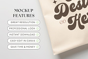 Natural Tote Bag Mockup, Flat Lay, a Merchandise Mockup by OniriqveDesigns (Thumbnail 2 of 3)
