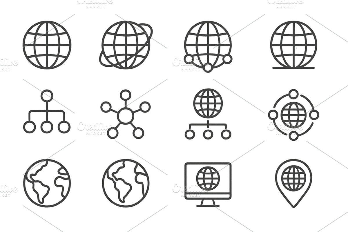 Vector illustration of globes and, a Technology Illustration by ZinetroN