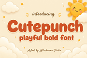 Cutepunch Bold Bubbly Cute Font, a Sans Serif Font by Letterhanna Studio (Thumbnail 1 of 9)