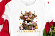 Easter Day Highland Cow PNG, an Illustration by DreamCafeArt (Thumbnail 3 of 8)
