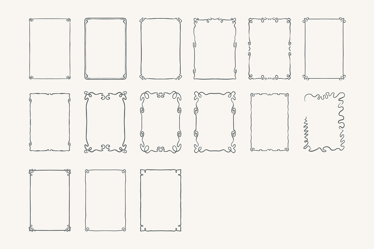 Vintage Ornamental Frames Bundle, a Decorative Illustration by Kusumaillustration (Photo 6 of 11)
