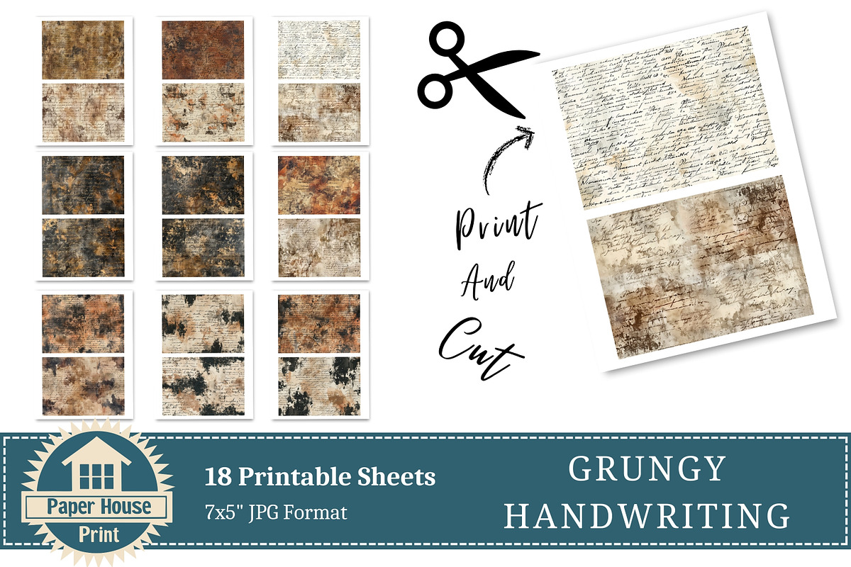 Old Handwriting Junk Journal Pages, an Illustration by NiiiNArt (Photo 6 of 8)