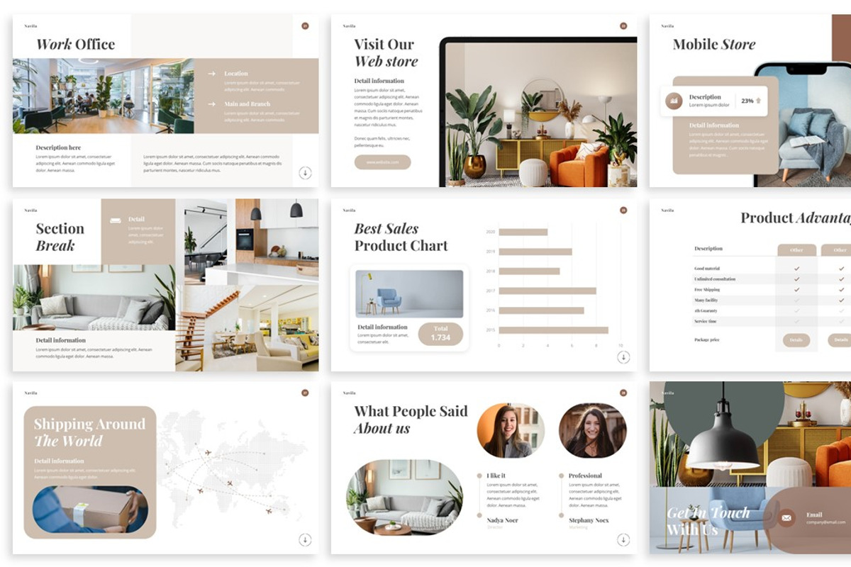 Navila - Interior Design Powerpoint, a Presentation Template by ...
