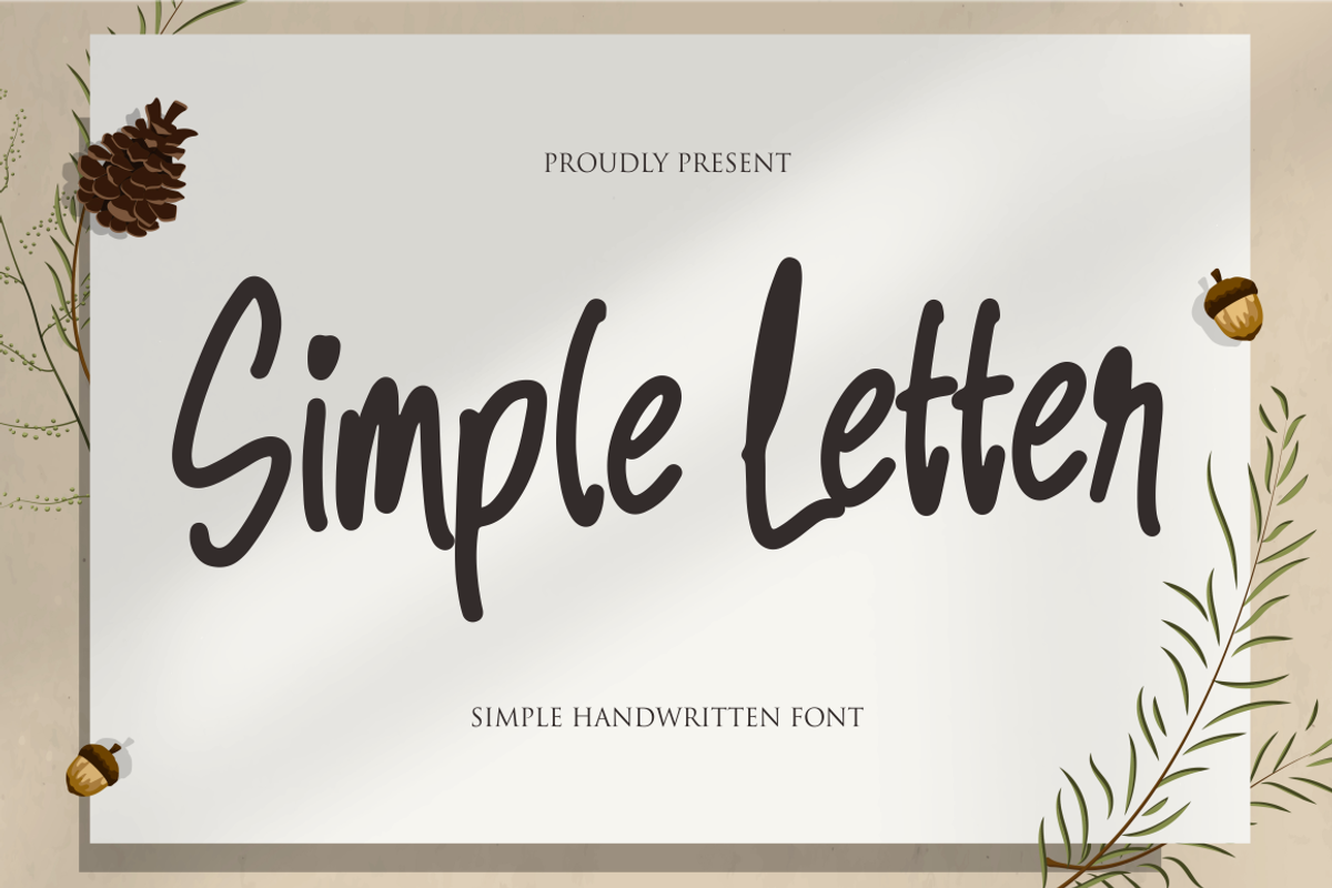 Simple Letter, a Handwritten Font by NJ Studio (Photo 1 of 10)