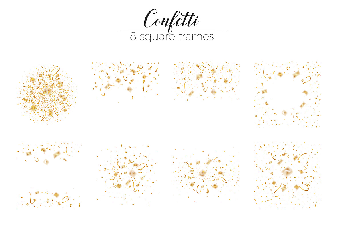 Gold confetti overlays, a Background Graphic by Max Letters (Photo 6 of 8)