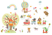 Big set of cute characters, an Animal Illustration by Anna Guz's Store (Thumbnail 4 of 7)